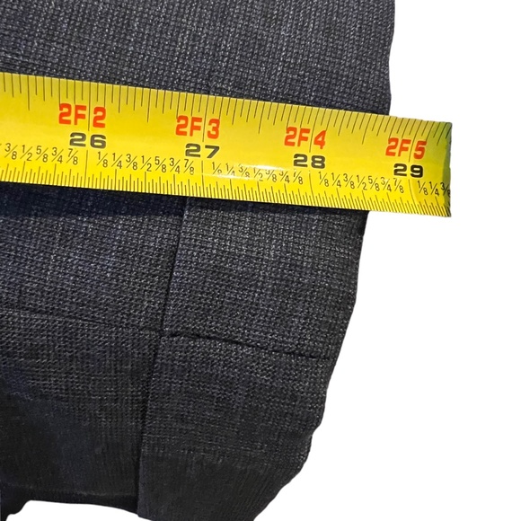 Hart Schaffner Marx Classic Suit Charcoal Grey Cuff/Pleated Pants 44R Drycleaned - Picture 5 of 16